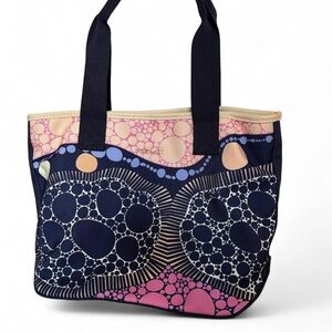 “In the Beginning” Poemet Navy and Pink Tote Bag